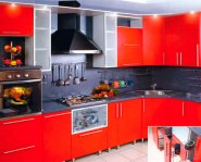 Красная кухня — современные решения в современном мире